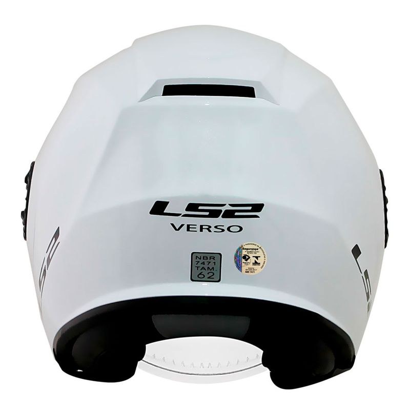 CAPACETE LS2 VERSO MONOCOLOR BRANCO