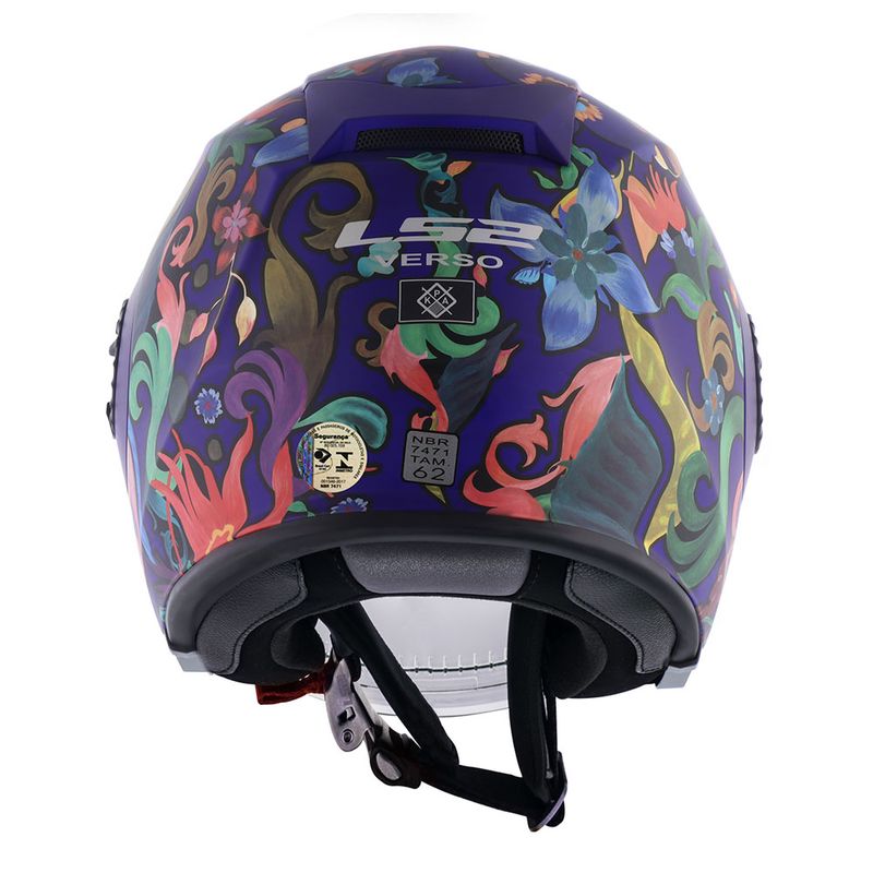 CAPACETE LS2 VERSO FLORA BRASIL ROXO