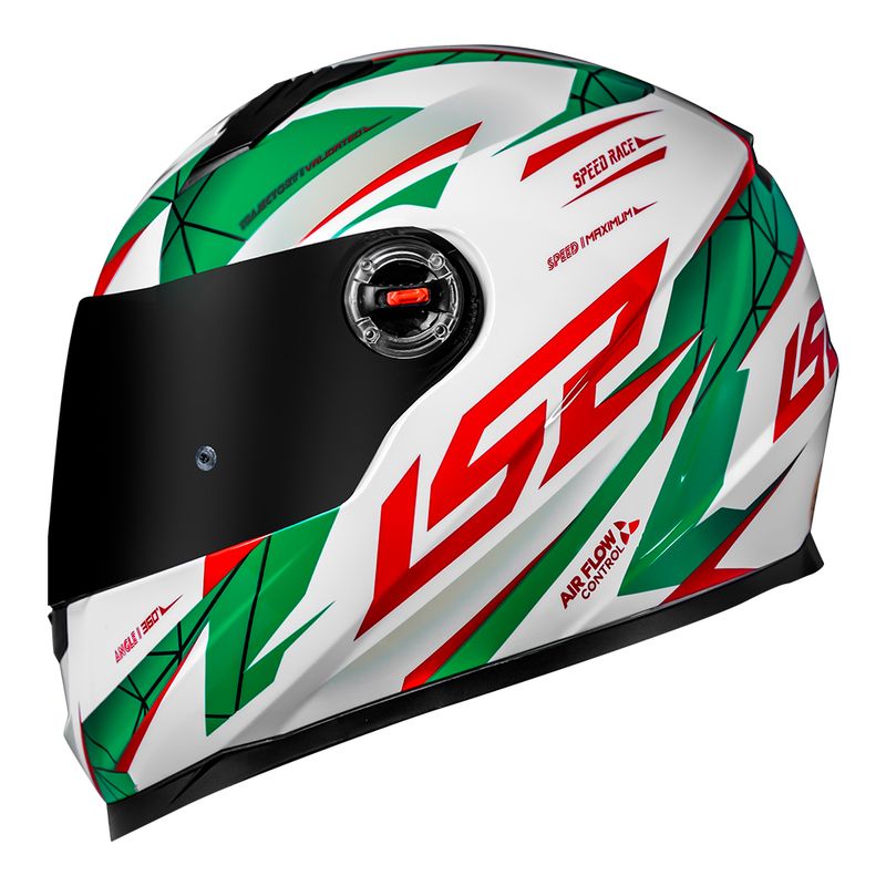 CAPACETE LS2 CLASSIC DRAZE BRANCO/VERDE