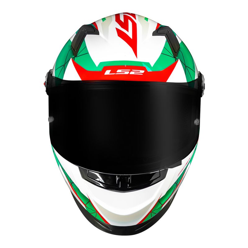 CAPACETE LS2 CLASSIC DRAZE BRANCO/VERDE