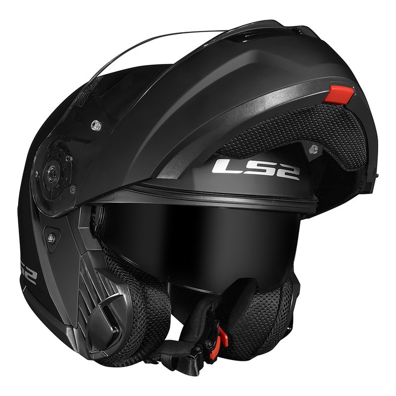 CAPACETE LS2 STROBE II MONOCOLOR PRETO FOSCO