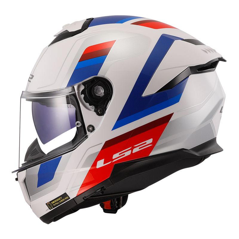 CAPACETE LS2 STREAM II VINTAGE AZUL/VERMELHO