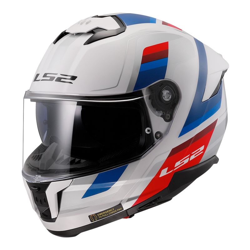 CAPACETE LS2 STREAM II VINTAGE AZUL/VERMELHO